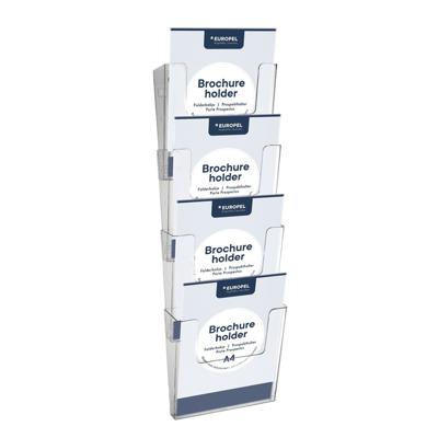 Folderhouder opus 2 a4 wand staand koppelbaar acryl Folderhouder opus 2 a4 wand staand koppelbaar acryl