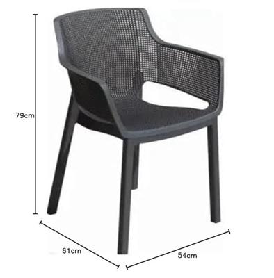 Keter stapelstoel Eva - antraciet