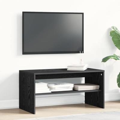 Tv-meubel 80x40x40 cm spaanplaat zwart eikenkleurig