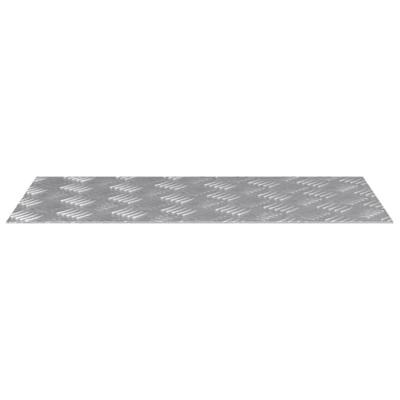 VidaXL Trap tread rechthoekig 2 pcs zilver 60 x 30 cm aluminium