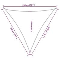 Zonnezeil 2x2x2 m 100% polyester oxford wit - thumbnail