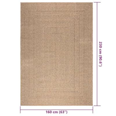 VidaXL Vloerkleed zizur binnen en buiten 160x230 cm jute look