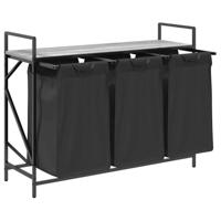 Wasmand 3 vakken met plank grijs sonoma eiken - thumbnail