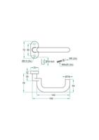 Gatdeel CHASE II gekropt rvs mat 9mm geveerd ovaal rozet - thumbnail