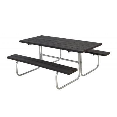 Picknicktafel Zwart - Gerecycled Kunststof Planken