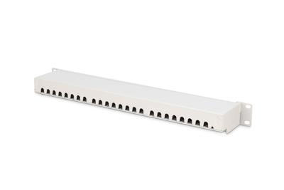 Digitus DN-91624S-EA 24 poorten Netwerkpatchpaneel 483 mm (19) CAT 6A 1 HE Grijs-wit (RAL 7035) Ingericht Digitus DN-91624S-EA 24 poorten Netwerkpatchpaneel 483 mm (19) CAT 6A 1 HE Grijs-wit (RAL 7035) Ingericht
