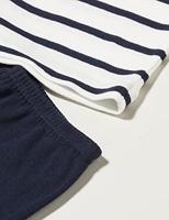 Gestreepte pyjama jongen PETIT BATEAU ecru - thumbnail