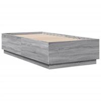 Bedframe bewerkt hout grijs sonoma eikenkleurig 100x200 cm - thumbnail