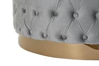 Voetensteun DKD Home Decor Grijs Polyester Hout MDF (78 x 78 x 40 cm) - thumbnail