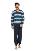 Badstoffen heren pyjama strepen - thumbnail