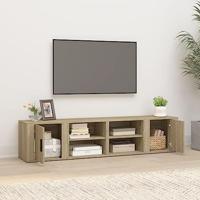 Tv-meubels 2 st 80x31,5x36 cm bewerkt hout sonoma eikenkleurig - thumbnail