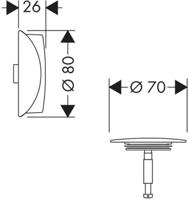 Hansgrohe Flexaplus afbouwdeel E afvoer- en overloopgarnituur, mat wit - thumbnail