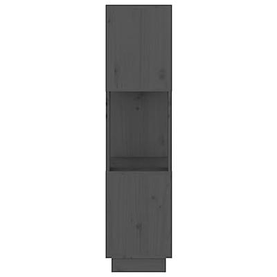 Boekenkast/kamerscherm 51x25x101 cm massief grenenhout grijs