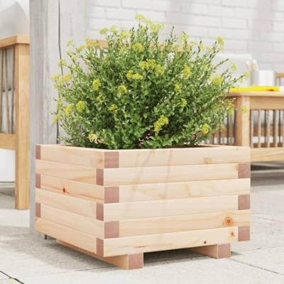 VidaXL Plantenbak 40x40x26,5 cm massief grenenhout