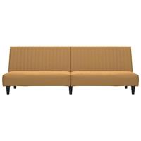 Slaapbank 2-zits fluweel bruin - thumbnail