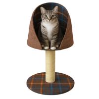 Nobleza Krabpaal met overdekt mandje - Bruin - 55 cm - thumbnail