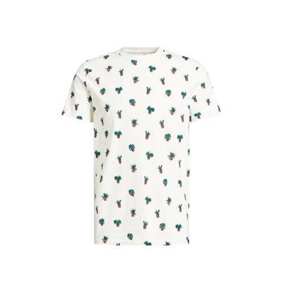 WE Fashion T-shirt met all over print ecru