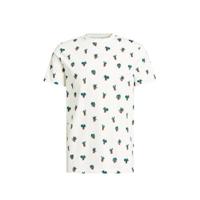 WE Fashion T-shirt met all over print ecru - thumbnail