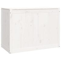 Wasmand 88,5x44x66 cm massief grenenhout wit - thumbnail