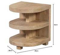 WOOOD Bijzettafel 'Darren' Mangohout, 36cm, kleur Naturel - thumbnail