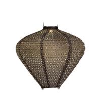 Solar Lampion Papier Grijs 33x29cm - thumbnail