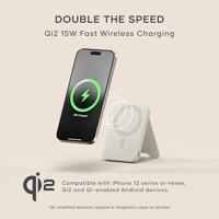 Satechi OntheGo magnetische Qi2 Powerbank met Stand (5.000mAh/20W) - Sand - thumbnail
