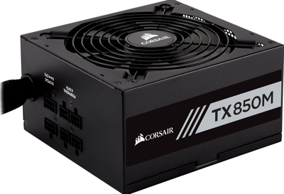 Corsair TX850M power supply unit 850 W 20+4 pin ATX ATX Zwart Corsair TX850M power supply unit 850 W 20+4 pin ATX ATX Zwart