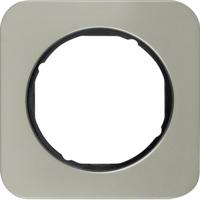 Hager berker R.1 afdekraam metaal, roestvaststaal (RVS) - thumbnail