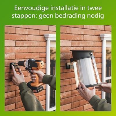 Philips LED Juda 929004633201 Wandlamp op zonne-energie met bewegingsmelder LED 3.2 W Zwart Philips LED Juda 929004633201 Wandlamp op zonne-energie met bewegingsmelder LED 3.2 W Zwart