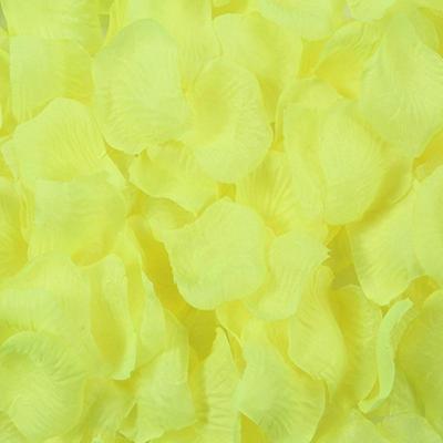 1000 PCS kunstmatige bruiloft steeg bloemblaadjes bloemen bruiloft decoraties (geel)