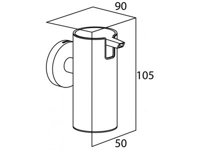 Zeepdispenser Tiger Boston XS Muur RVS Geborsteld Zeepdispenser Tiger Boston XS Muur RVS Geborsteld