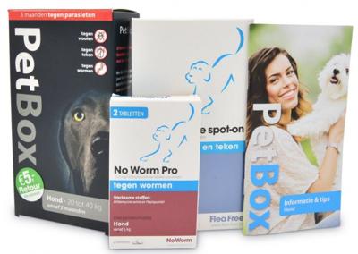 PetBox hond tegen vlooien, teken, wormen Hond - 20 tot 40 kg PetBox hond tegen vlooien, teken, wormen Hond - 20 tot 40 kg