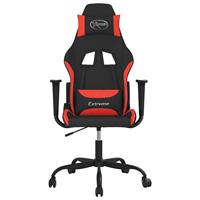 Gamestoel stof zwart en rood - thumbnail