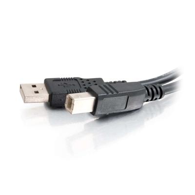 C2G 1M USB-printerkabel, USB 2.0 A naar B-kabel. Compatibel met printers en scanners van HP, Epson, Brother, Samsung, Cannon en alle andere USB A/B-apparaten, Zwart
