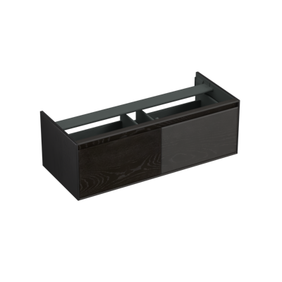 Onderkast Forzalaqua Reno 120x51x40 Cm 2 Lades Softclose Eiken Black Oiled