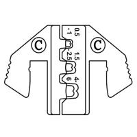TOOLCRAFT PLE-0C TO-7875681 Krimpstempel Platte stekkers 0.5 tot 6 mm² Geschikt voor merk TOOLCRAFT PZ-500 - thumbnail