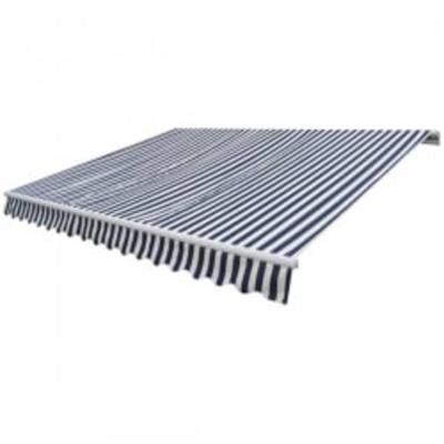 Luifel gemotoriseerd uitschuifbaar 600 cm blauw/wit