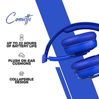 Skullcandy Cassette Draadloze on-ear koptelefoon met een accuduur van 22 uur, microfoon, ondersteuning voor iPhone/Android- en Bluetooth-apparaten – Blauw - thumbnail