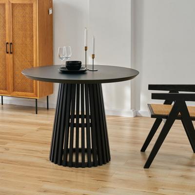 Artistiq Ronde Eettafel 'Nikkie' Hevea hout, 100cm, kleur Zwart Artistiq Ronde Eettafel 'Nikkie' Hevea hout, 100cm, kleur Zwart