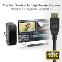 ACT 2 meter 4K@240Hz. 8K@60Hz of 10K@30Hz DisplayPort 2.1 kabel. DP80 UHBR20 - thumbnail