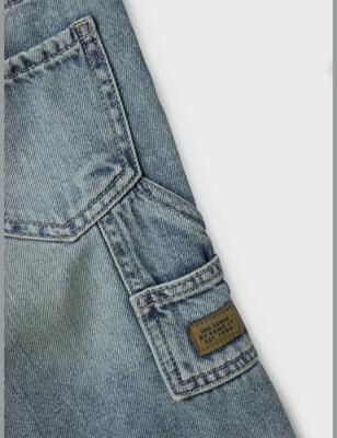 Taps toelopende jeans in worker-stijl voor babyjongens van NAME IT jeansblauw Taps toelopende jeans in worker-stijl voor babyjongens van NAME IT jeansblauw