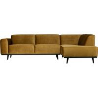 WOOOD Loungebank 'Statement' Rechts, kleur Honing Geel - thumbnail