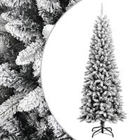 VidaXL Kunstkerstboom met sneeuw 210 cm pvc en pe - thumbnail
