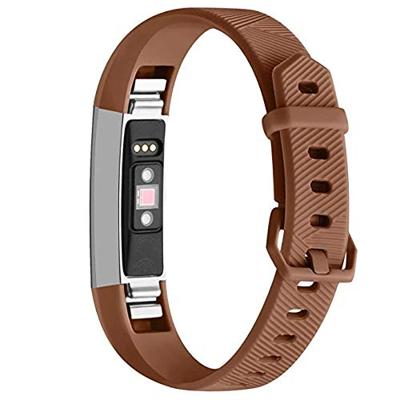 FitBit Alta HR siliconen bandje met gesp - Maat: Large - Coffee FitBit Alta HR siliconen bandje met gesp - Maat: Large - Coffee
