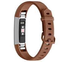 FitBit Alta HR siliconen bandje met gesp - Maat: Large - Coffee - thumbnail