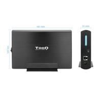 Hard drive hoes TooQ TQE-3531B 3,5" USB 3.0 Zwart 3,5" - thumbnail