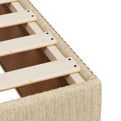 Boxspring met matras stof crèmekleurig 160x200 cm