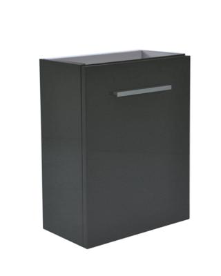 Wiesbaden fonteinkast tbv HS fonteintje l/r 1 deur 40x21 hoogglans grijs