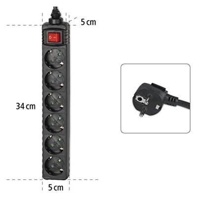 Hama 6-way ja.w.s.a.ks.1.4m bk