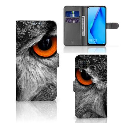 Huawei P40 Lite | Telefoonhoesje | Met pasjeshouder | Uil